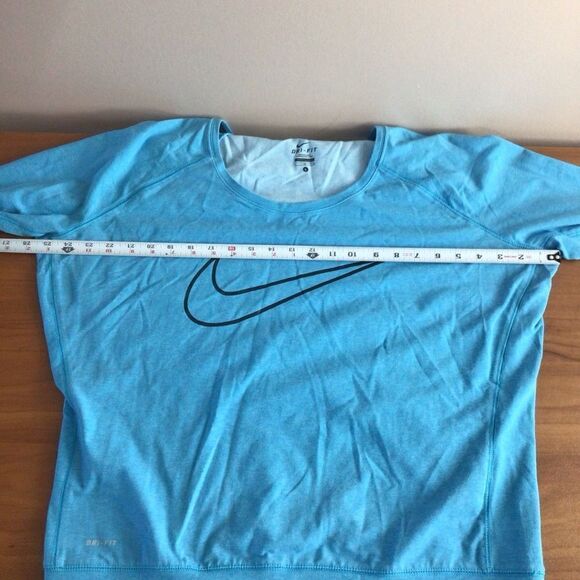 Woman’s Nike Light Blue Crewneck Sweatshirt Cotton Polyester Blend Size‎ Large - Picture 7 of 8